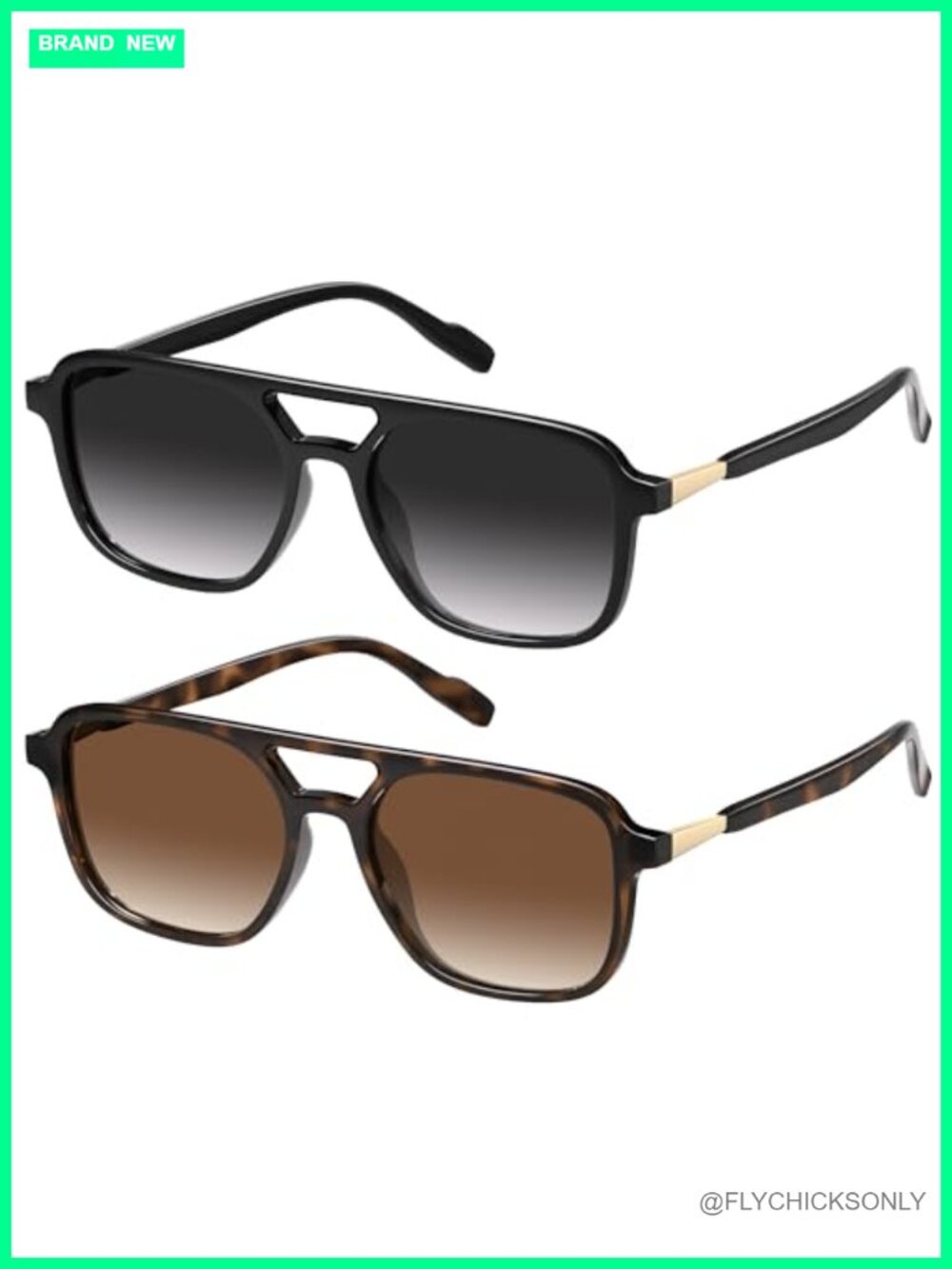 Retro Aviator Polarized Sunglasses